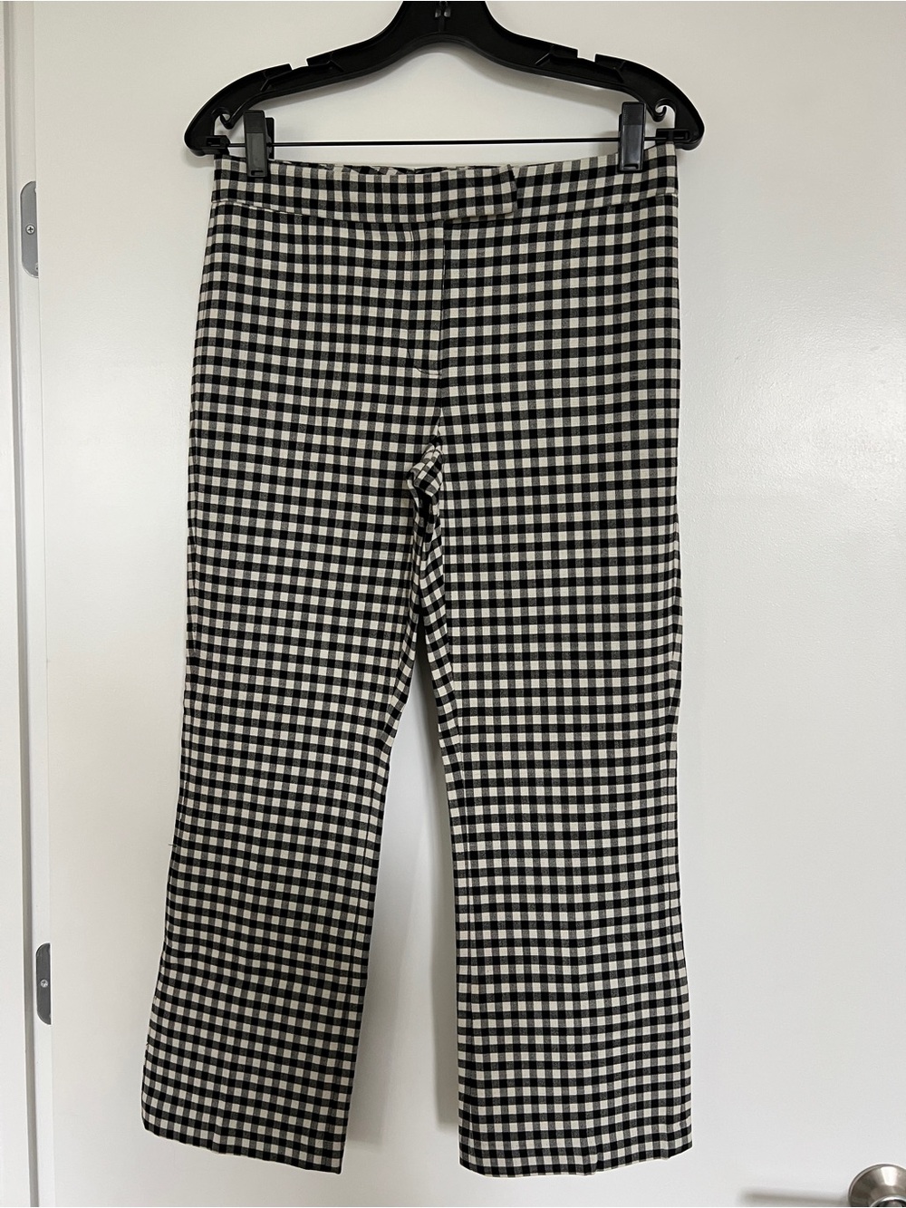 Lewit gingham black and white capri pants size 4